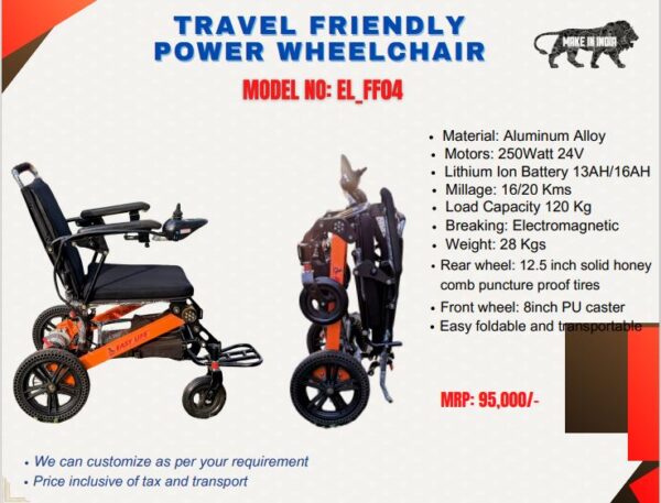 Transportable Travel Friendly Power Wheelchair